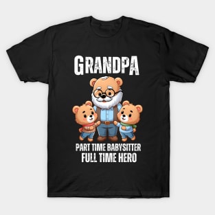 Grandpa Babysitter Hero T-Shirt